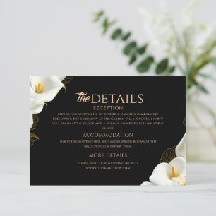 Tarjeta De Recepción Detalles de Boda Modernos
