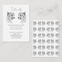 Detalles de Boda Modernos Cheetah Diseño Elegante