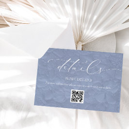 Tarjeta De Recepción Detalles de Boda Modernos Polvo Azul
