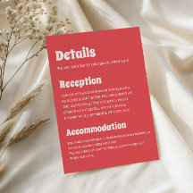 Detalles de Boda Modernos Retro Coral