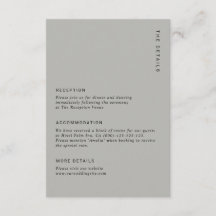 Detalles de Boda Modernos Simples Grises Mínimos y