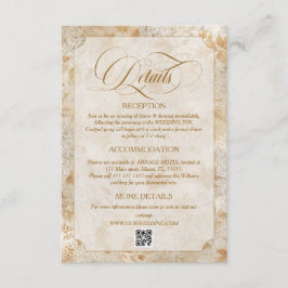 Tarjeta De Recepción Detalles de boda neutros de terracota de otoño vin