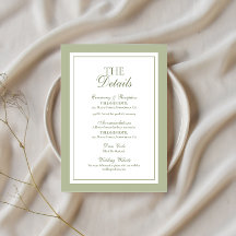 Detalles de Boda Old Money en Verde Salvia - Tarje