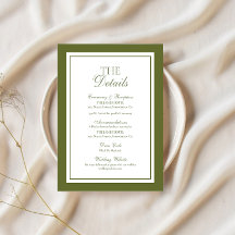 Detalles de Boda Old Money Verde Oliva Adjuntos