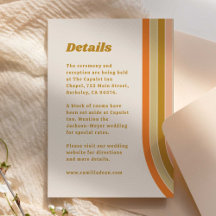 Detalles de Boda Retro Rainbow Groovy de los 70