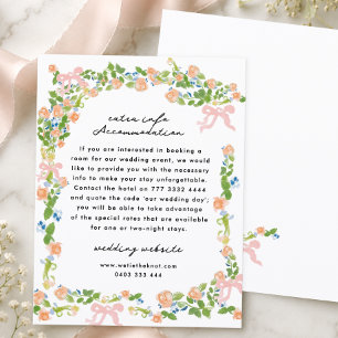 Tarjeta De Recepción Detalles de Boda Rococó Acuarela Verde Salvia Rubo