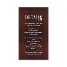 Detalles de Boda Rústica Marrón Burdeos Oscuro
