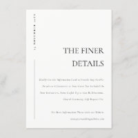 Detalles de Boda Tipografía Minimalista Blanco y N