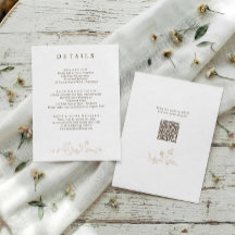 Detalles de Boda Vintage Franceses Beige QR