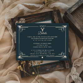 Tarjeta De Recepción Detalles de Boda Vintage Western Country