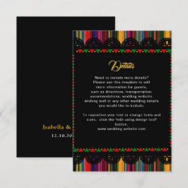 Tarjeta De Recepción Detalles de bodas coloridos de México