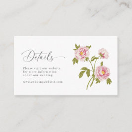 Tarjeta De Recepción Detalles de bodas de época