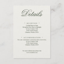 Detalles de Caligrafía para Boda con Verdor Verde 