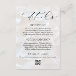 Tarjeta De Recepción Detalles de código QR de boda elegante moderno