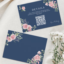 Detalles de código QR de rosas rosadas modernas pa