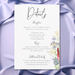 Tarjeta De Recepción Detalles de flores silvestres y girasoles de veran