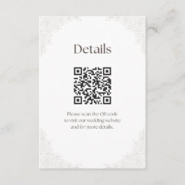 Tarjeta De Recepción Detalles de fondo de campana de boda adjuntos