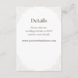 Tarjeta De Recepción Detalles de fondo de campana de boda Enclosure