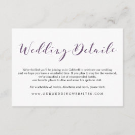 Tarjeta De Recepción Detalles de guión encantador | BODAS