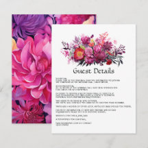 Detalles de Invitado de Boda Floral Viva Magenta