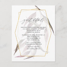 Tarjeta De Recepción Detalles de invitado de energía geométrica