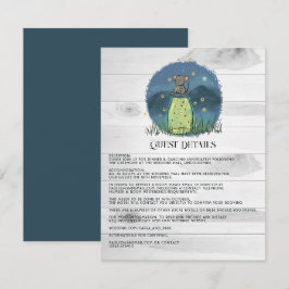 Tarjeta De Recepción Detalles de Invitado de Frasco de Mason Luciérnaga