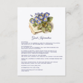 Tarjeta De Recepción Detalles de Invitado de Prímula Común de Crepúscul
