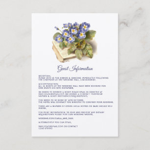 Tarjeta De Recepción Detalles de Invitado de Prímula Común de Crepúscul