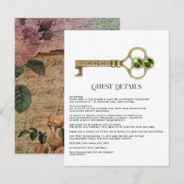 Tarjeta De Recepción Detalles de Invitado Gótico de Halloween
