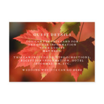 Detalles de invitados a la boda de otoño en Rusia