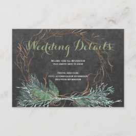 Tarjeta De Recepción Detalles de invitados bodas de flores rústicas mod