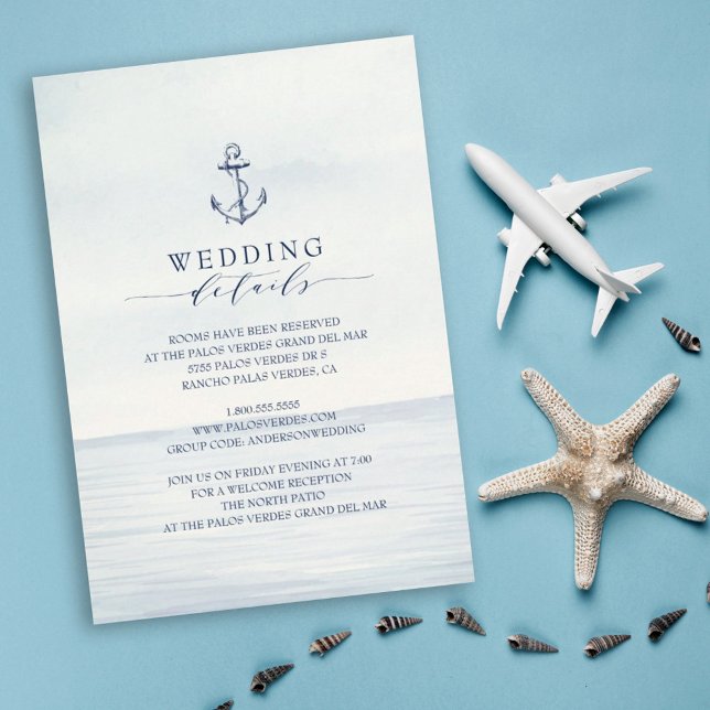 Tarjeta De Recepción Detalles de la acuarela de la antorcha náutica (Subido por el creador)