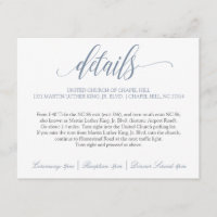 Detalles de la Boda | Caligrafía de Lujo (Azul Pol