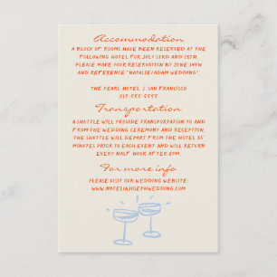 Tarjeta De Recepción Detalles de la boda captados por la mano