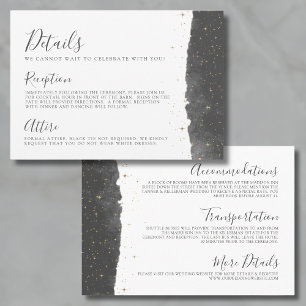 Tarjeta De Recepción Detalles de la Boda Celestial