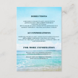 Tarjeta De Recepción Detalles de la boda de Blue Beach - Información