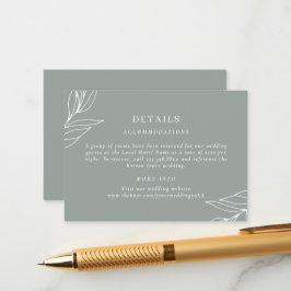 Tarjeta De Recepción Detalles de la boda de Green Leaf Garden