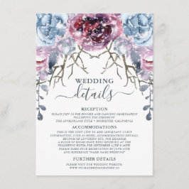 Tarjeta De Recepción Detalles de la boda de invierno