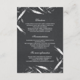 Tarjeta De Recepción Detalles de la boda de la caída del trigo - Inform