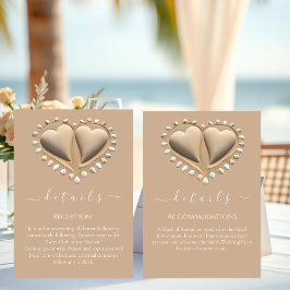 Tarjeta De Recepción Detalles de la boda de la playa