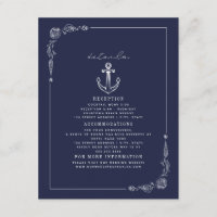Detalles de la boda de la playa azul oscuro del An