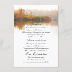 Tarjeta De Recepción Detalles de la boda de otoño