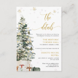 Tarjeta De Recepción Detalles de la Boda del Árbol de Navidad
