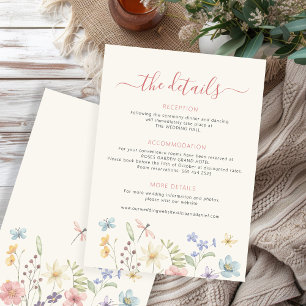 Tarjeta De Recepción Detalles de la boda en el jardín de verano de la p