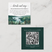 Detalles de la Boda en el Lago Tahoe y Código QR d