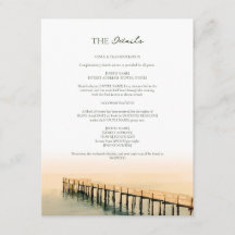 Detalles de la boda en la playa del muelle al atar