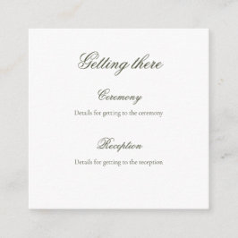 Tarjeta De Recepción Detalles de la boda "Getting There" de Juniper Roc