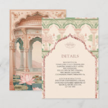 Detalles de la boda india del jardín de lotos de c