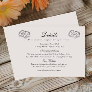 Tarjeta De Recepción Detalles de la boda rústica de caballos en el camp