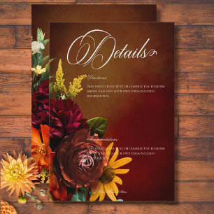 Tarjeta De Recepción Detalles de la florida florida veraniega elegante